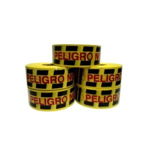 Cinta de señalización amarillo/negro PELIGRO NO PASE 500MT