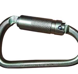 Mosquetón Carabinero En D 45Kn 5000Lb Doble Seguro STEEL PRO