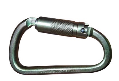 Mosquetón Carabinero En D 45Kn 5000Lb Doble Seguro STEEL PRO